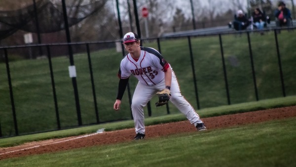 Dover baseball player in field