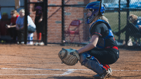 Dover softball catcher