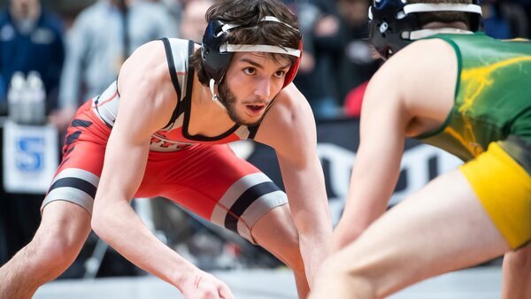 Dover wrester in action